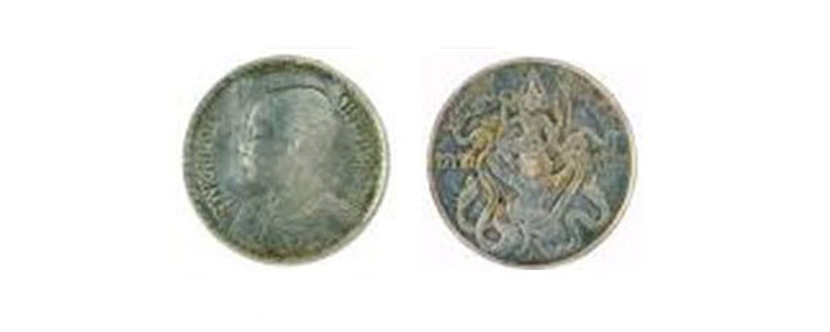 Ramayana on Garuda was inscribed on a Thai coin in the reign of King Rama V.