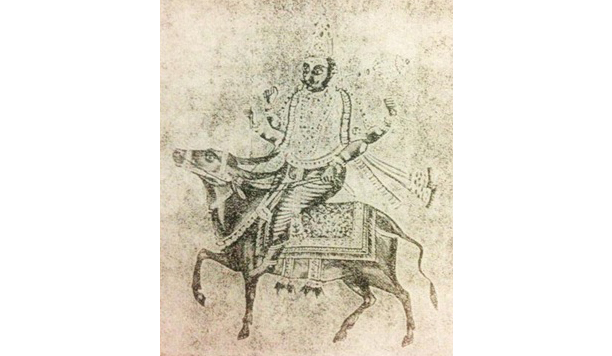 An Indian painting of Yama (c. 1820)